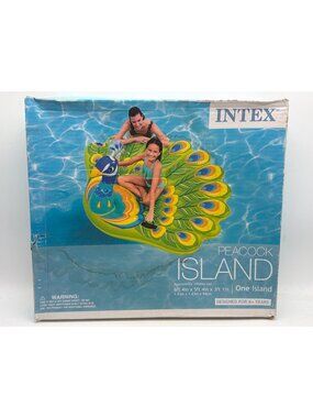 Intex Inflatable Peacock Island Float 64"x54"x31" For 6+ Years
